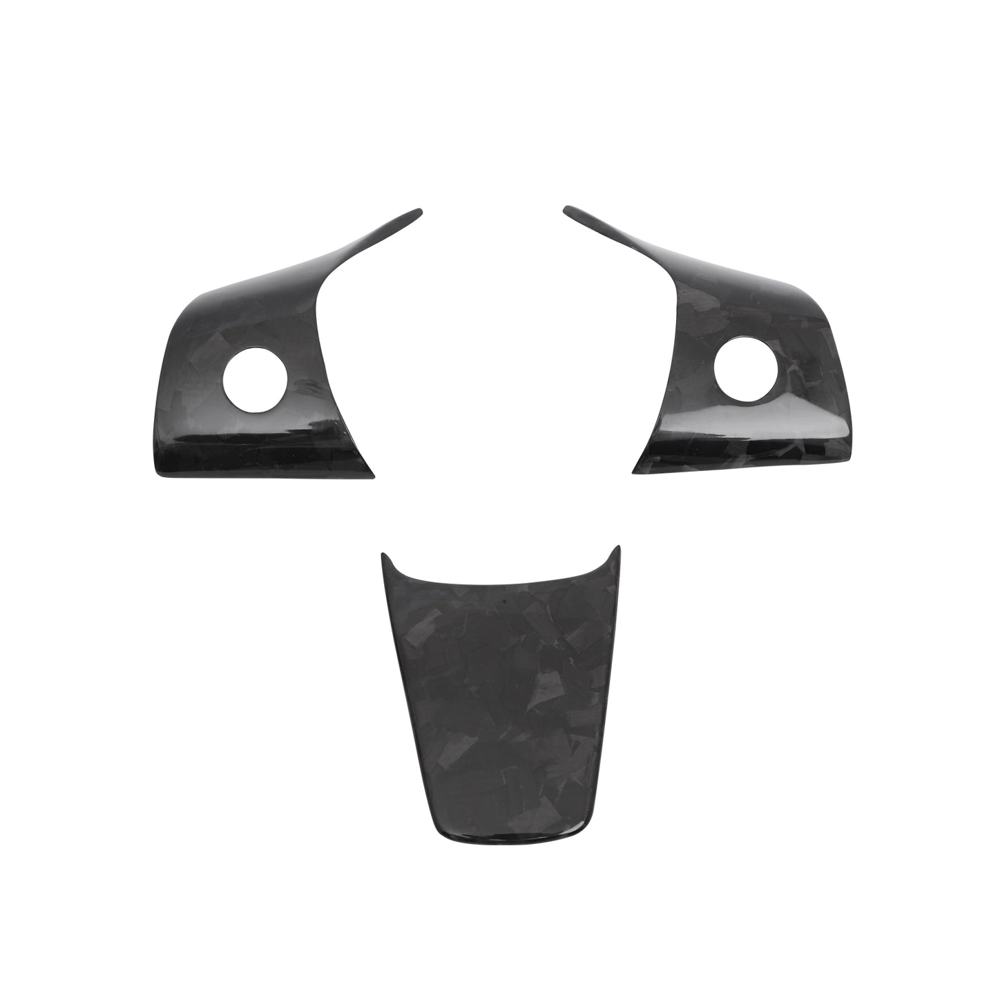 TESLA Model 3 - Inserts de volant en fibre de carbone dry