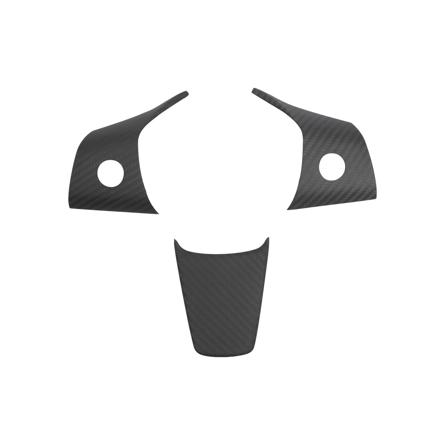 TESLA Model 3 - Inserts de volant en fibre de carbone dry