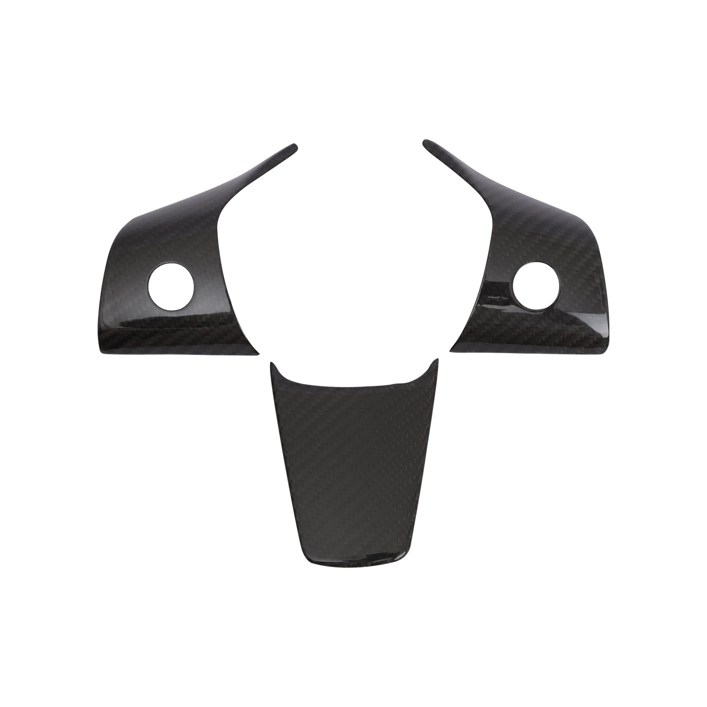 TESLA Model 3 - Inserts de volant en fibre de carbone dry