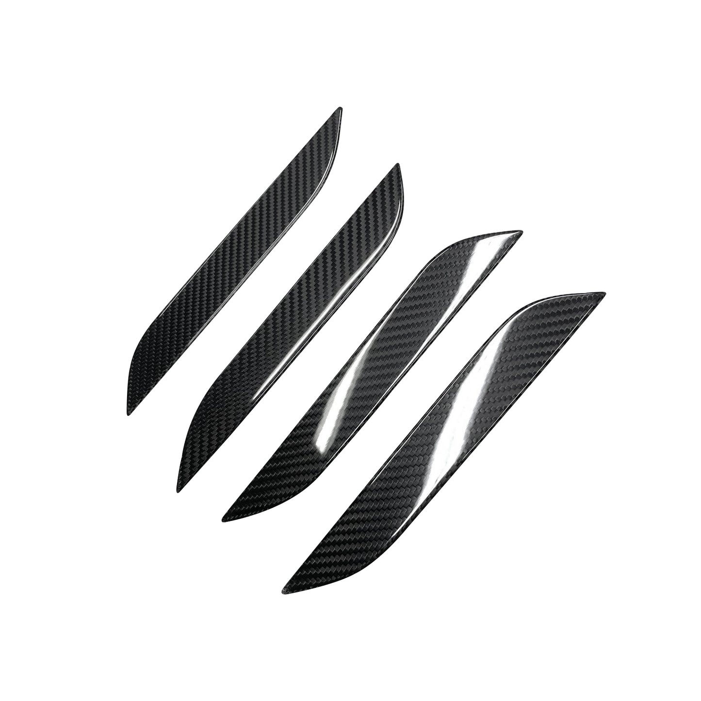 Tesla Model S - Garnitures de poignées de portes en fibre de carbone dry