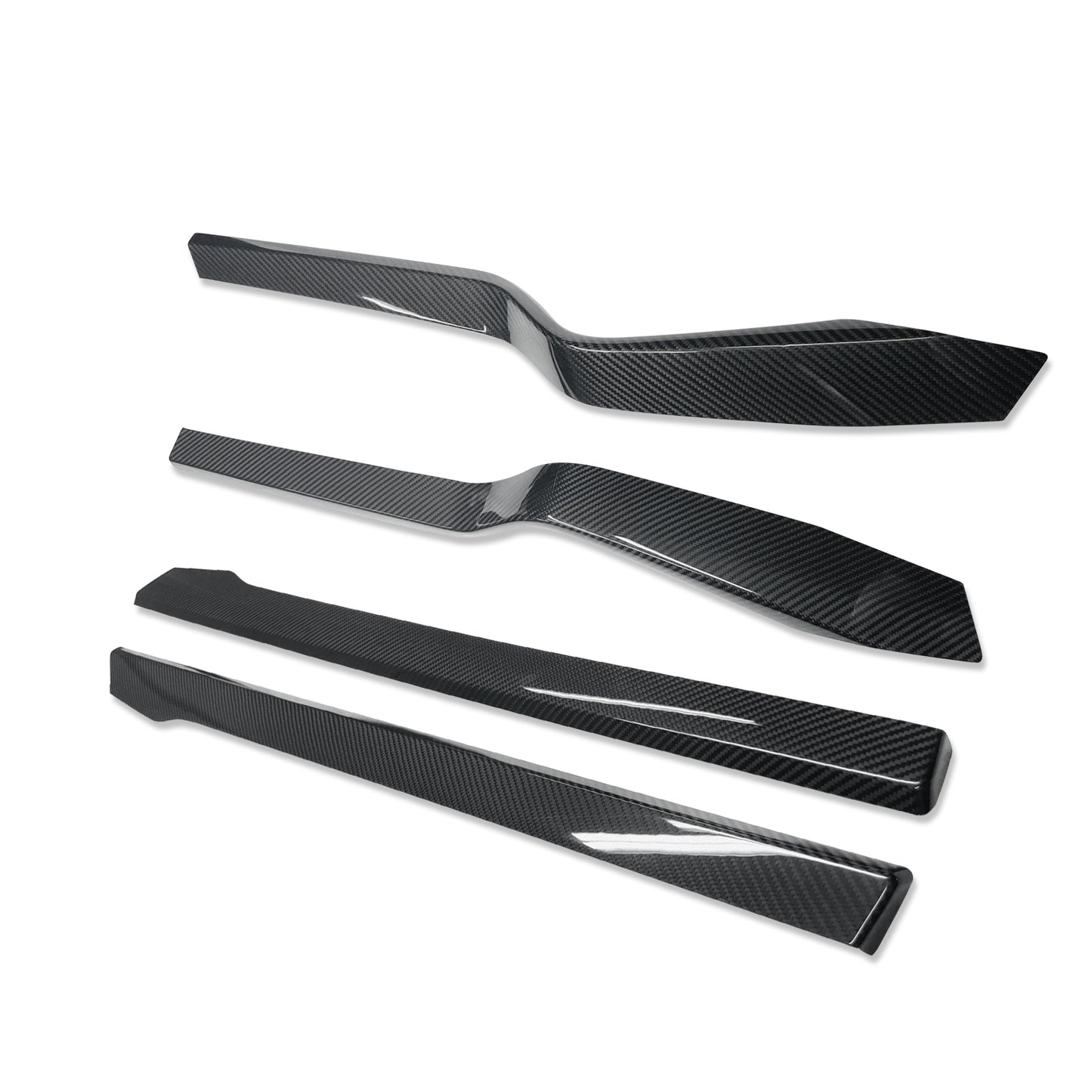 Tesla Model S - Poignées de portes intérieur en fibre de carbone dry