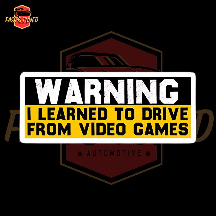 J'AI APPRIS A CONDUIRE SUR LES JEUX VIDEOS - Sticker