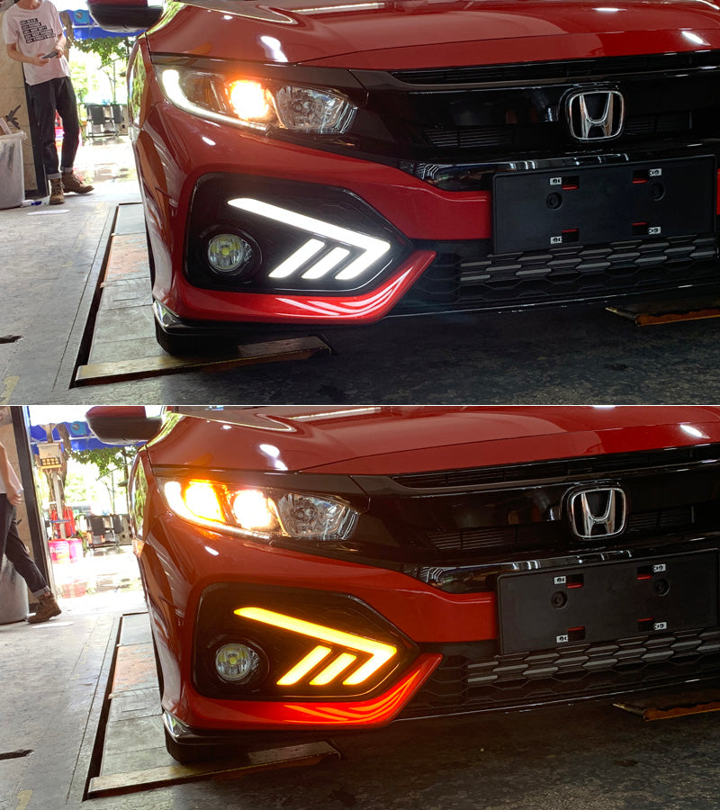 HONDA CIVIC X - Cache antibrouillards LED "Protonik"