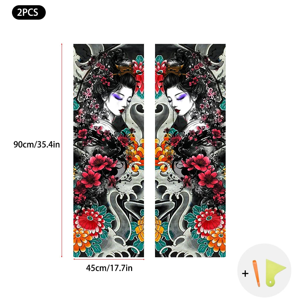 PUNKROSES - Tissu collant décoratif pour montant de pare-brise