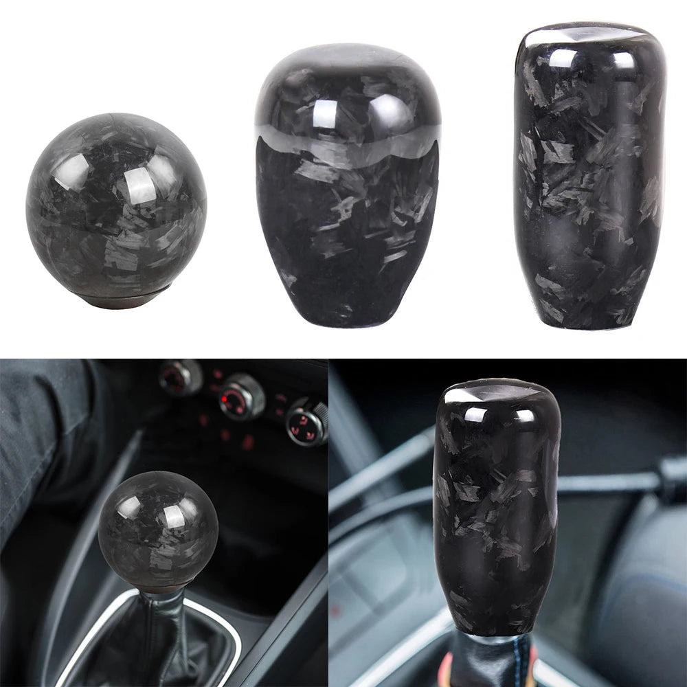 Pommeau de vitesse style carbone forgé