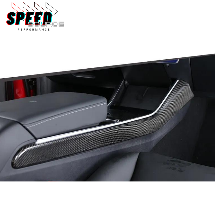 TESLA MODEL 3/Y - Garniture de contour de console centrale en fibre de carbone dry