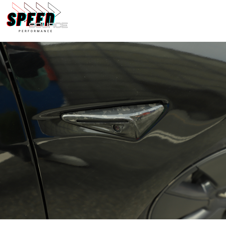 TESLA Model Y - Coque de camera latérales en fibre de carbone dry