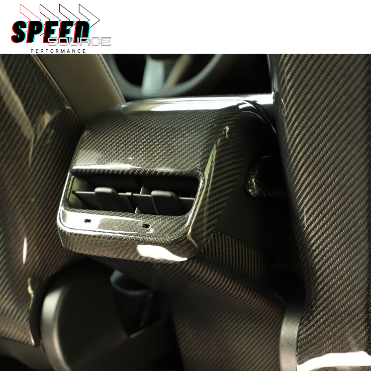 TESLA Model 3 - Garniture d'aération arrière en fibre de carbone dry