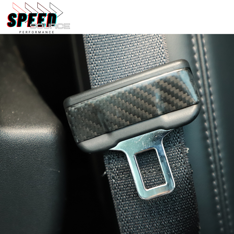 TESLA Model 3/Y - Inserts de boucles de ceintures en fibre de carbone dry