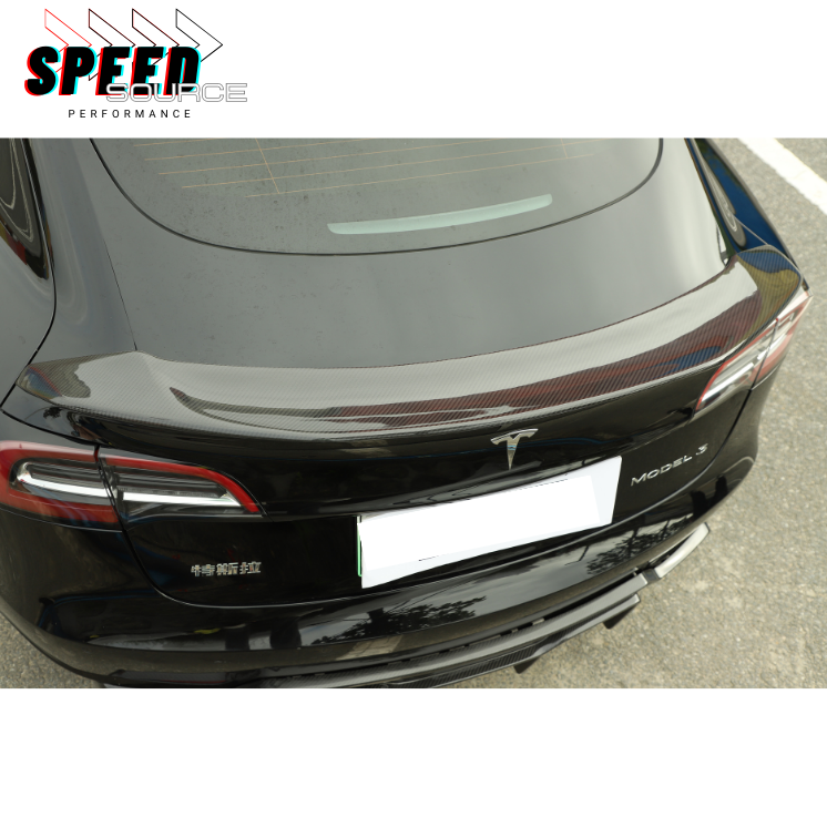 TESLA Model 3 - Spoiler en fibre de carbone dry