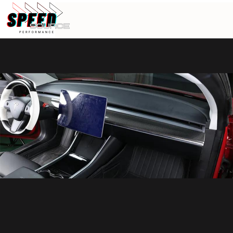 TESLA MODEL 3/Y - Garniture de tableau de bord en fibre de carbone dry