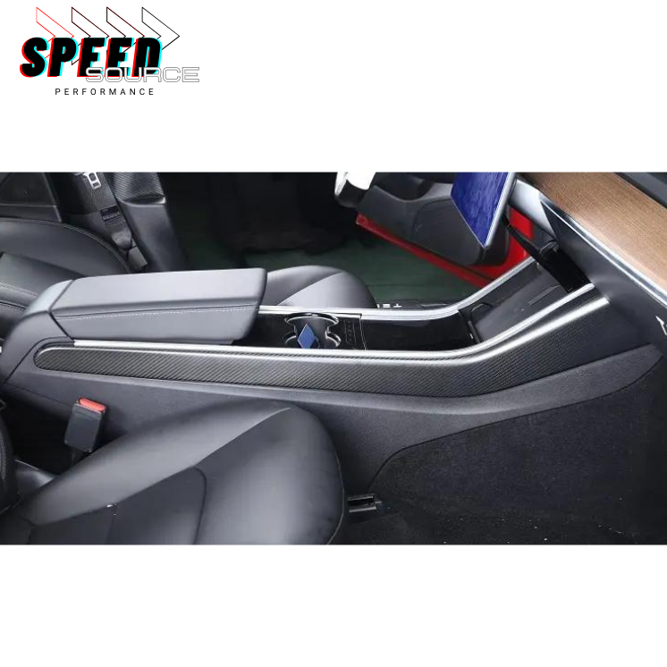 TESLA MODEL 3/Y - Garniture de contour de console centrale en fibre de carbone dry