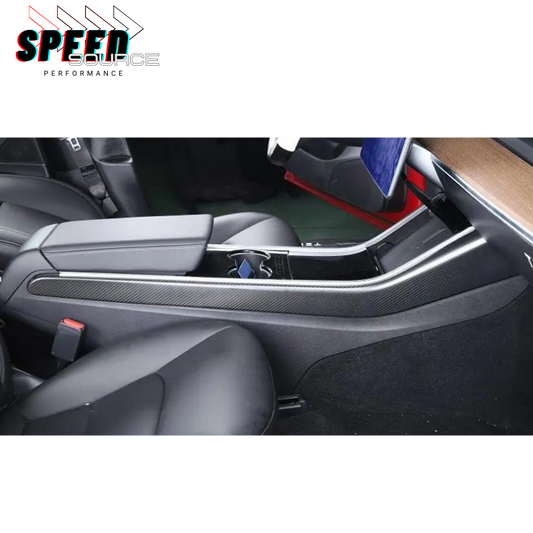 TESLA MODEL 3/Y - Garniture de contour de console centrale en fibre de carbone dry