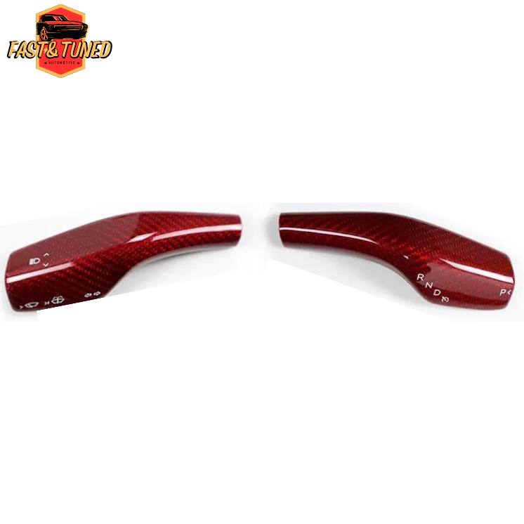 TESLA MODEL 3/Y - Cover de commodo en fibre de carbone dry