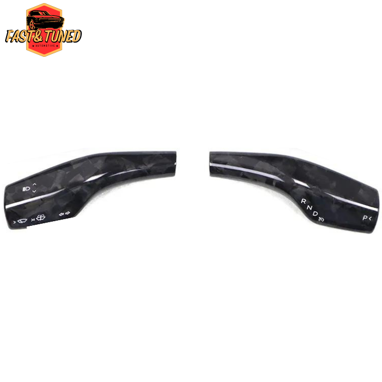 TESLA MODEL 3/Y - Cover de commodo en fibre de carbone dry