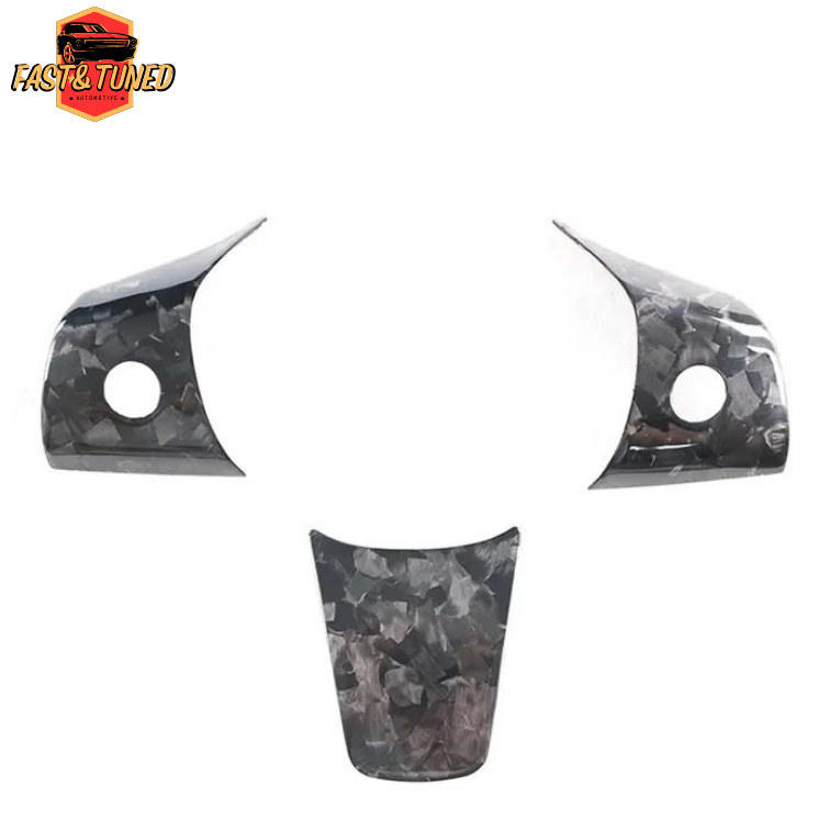 TESLA MODEL 3/Y - Inserts de volant en fibre de carbone dry