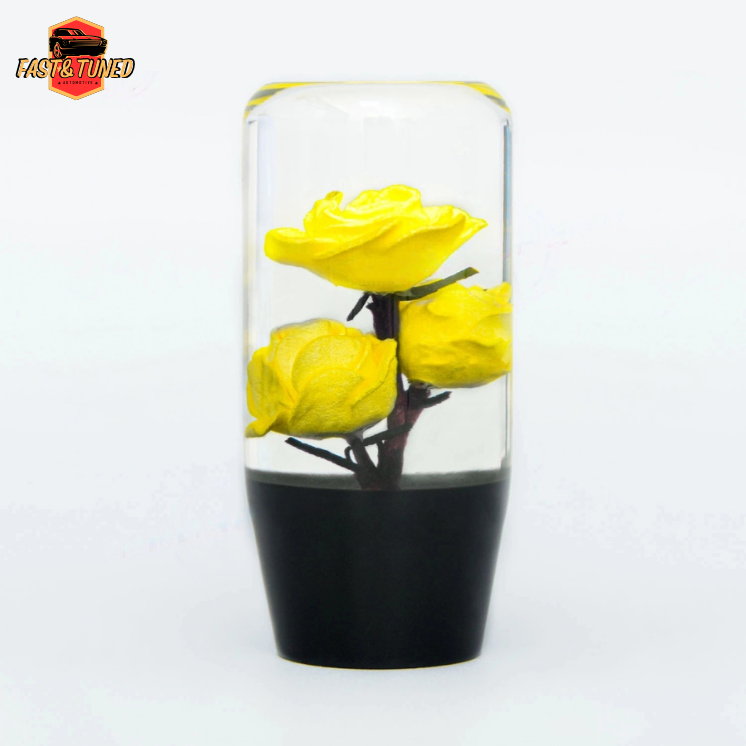 levier de vitesse new style fleur jaune