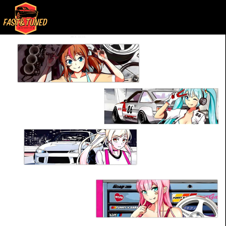 CARS AND GIRLS ANIMÉ - Collection de Stickers