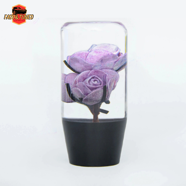 nouveau levier de vitesse fleur violette acrylique