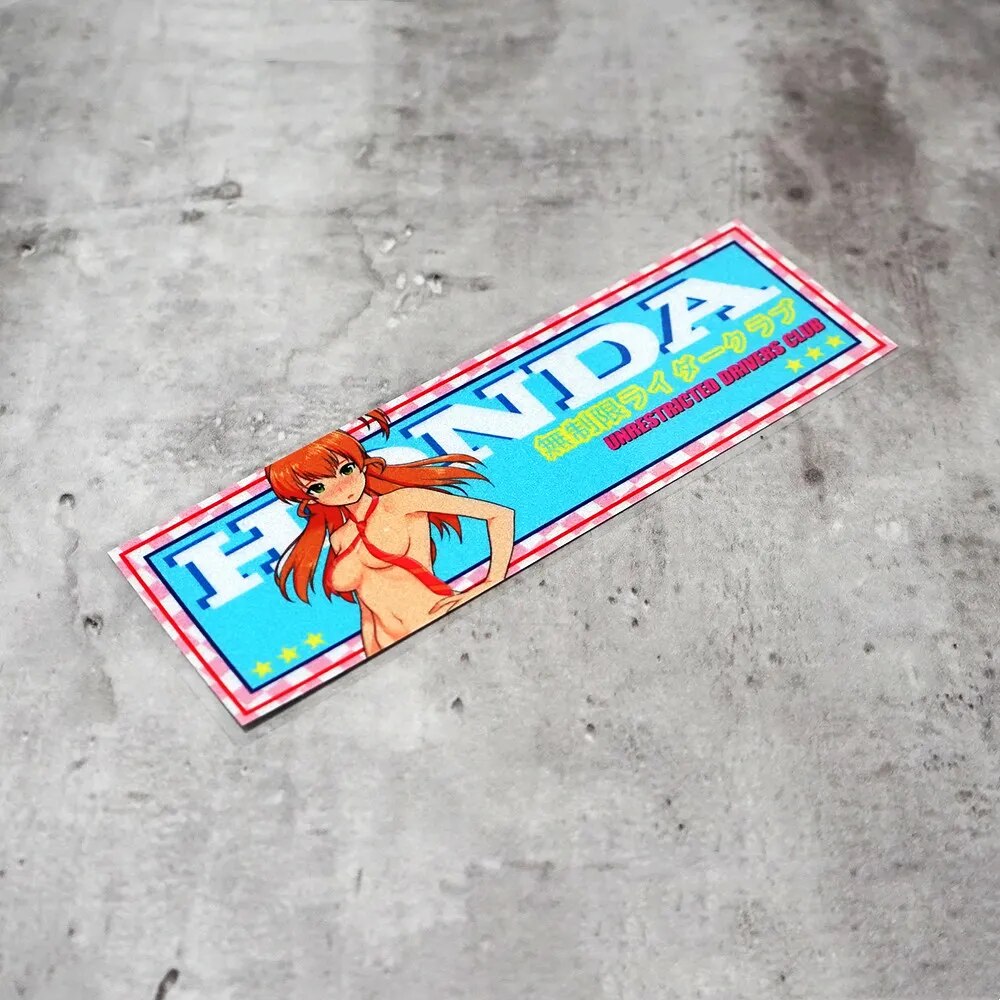 Autocollant manga Honda personnage otaku