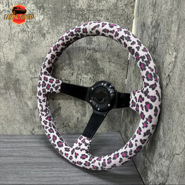 volant sport tacheté leopard