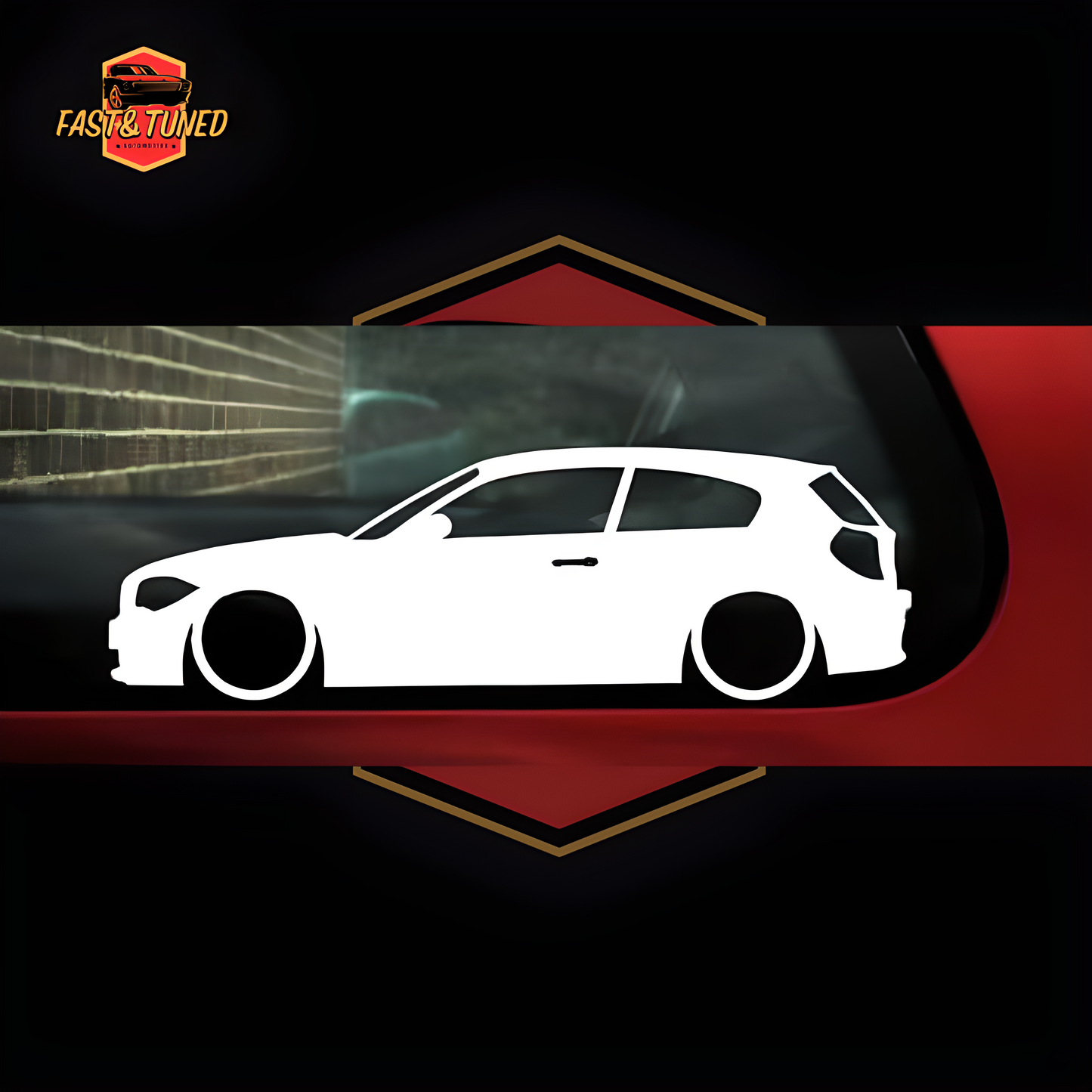 Silhouette BMW série 1 - Collection de sticker