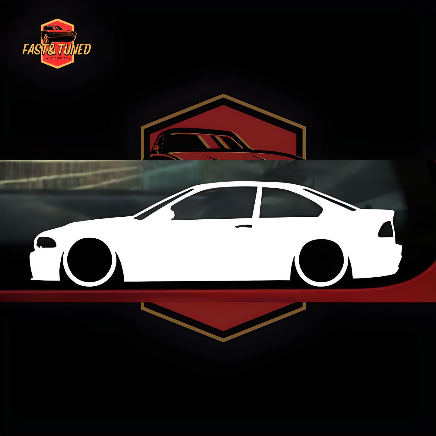 Silhouette BMW série 3/4 - Collection de stickers