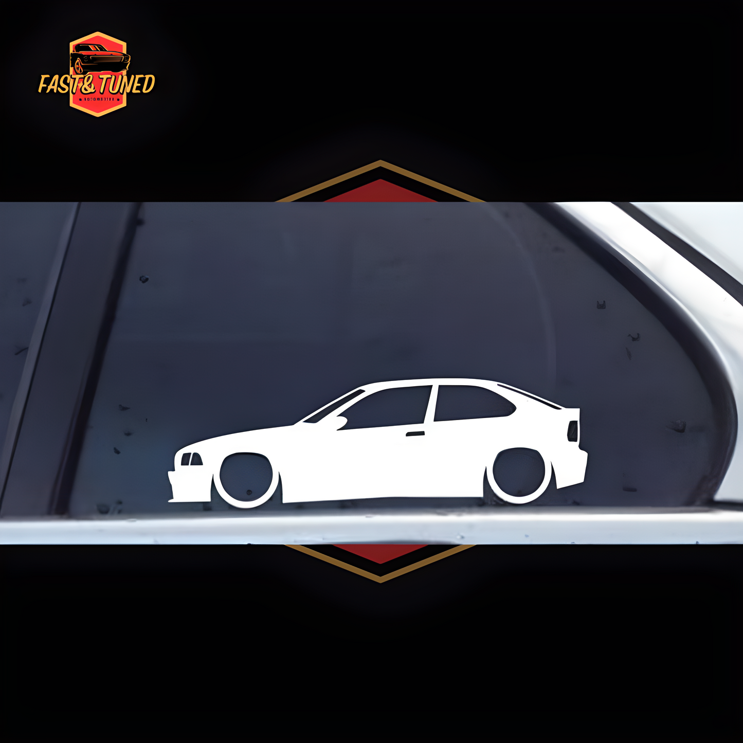 Silhouette BMW série 3/4 - Collection de stickers
