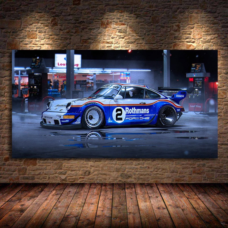 PORSCHE 911 Rothmans - Toile de décoration intérieure