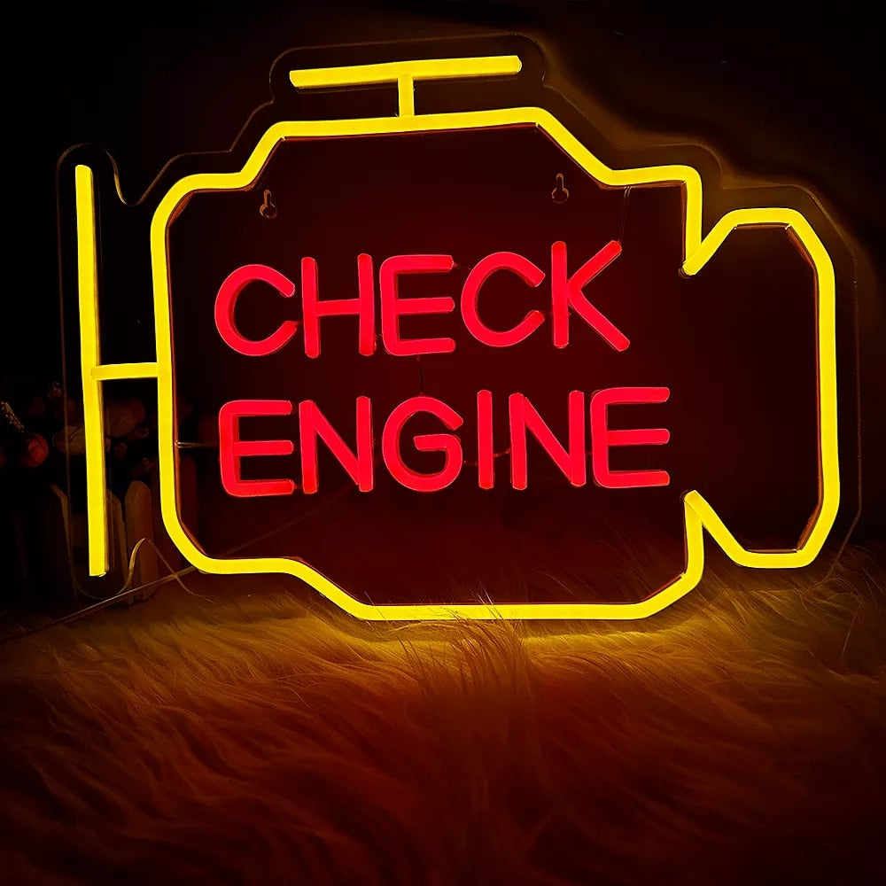 Check engine - Néon de décoration