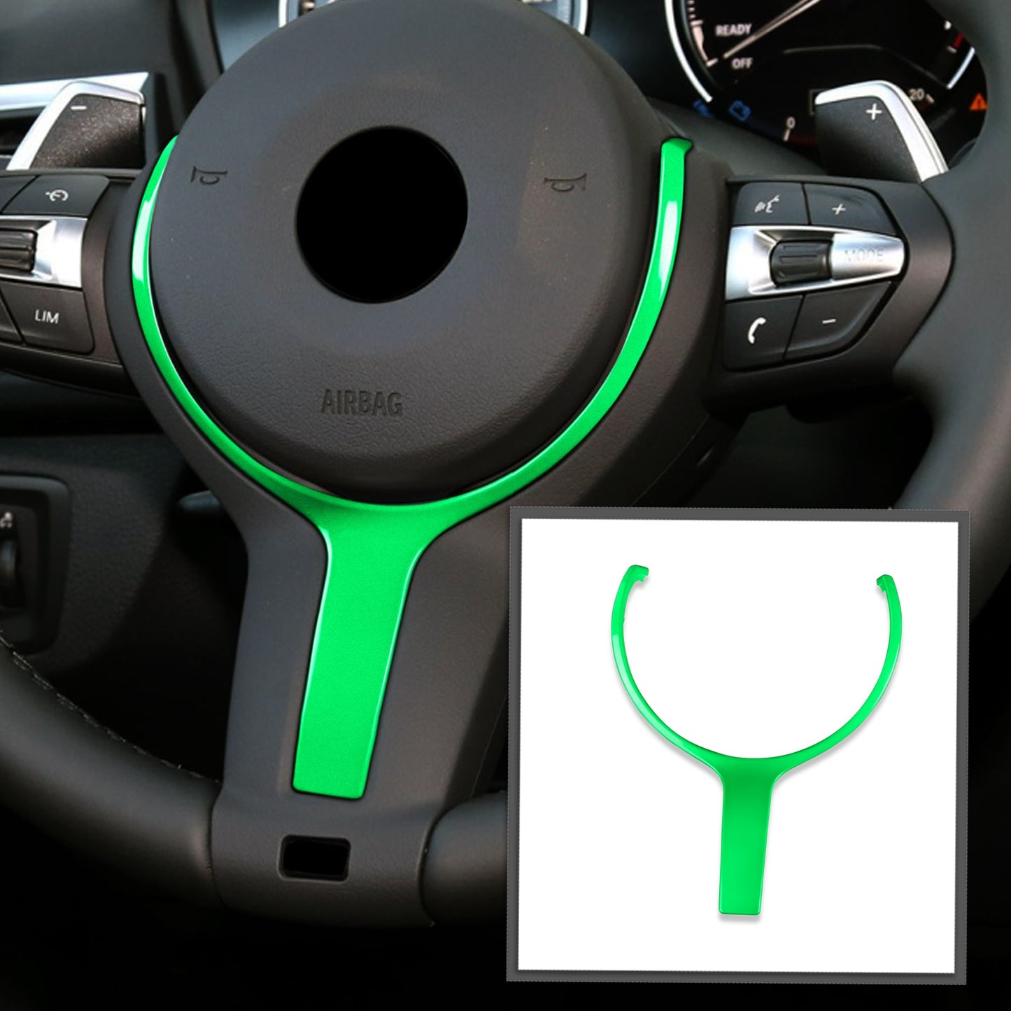 Garniture de volant en fibre de carbone pour BMW pack M