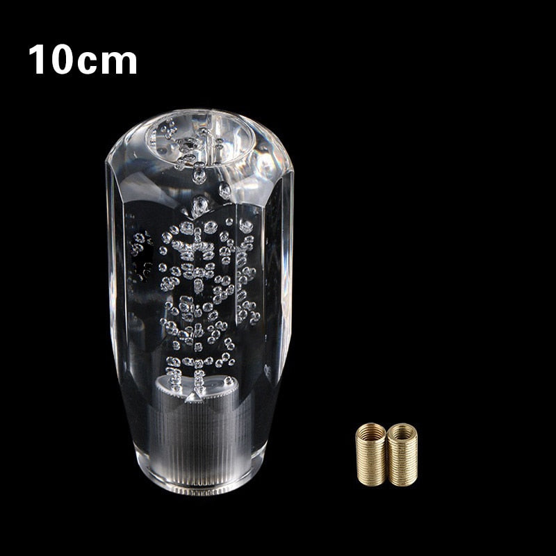 Pommeau de vitesse transparent bullé