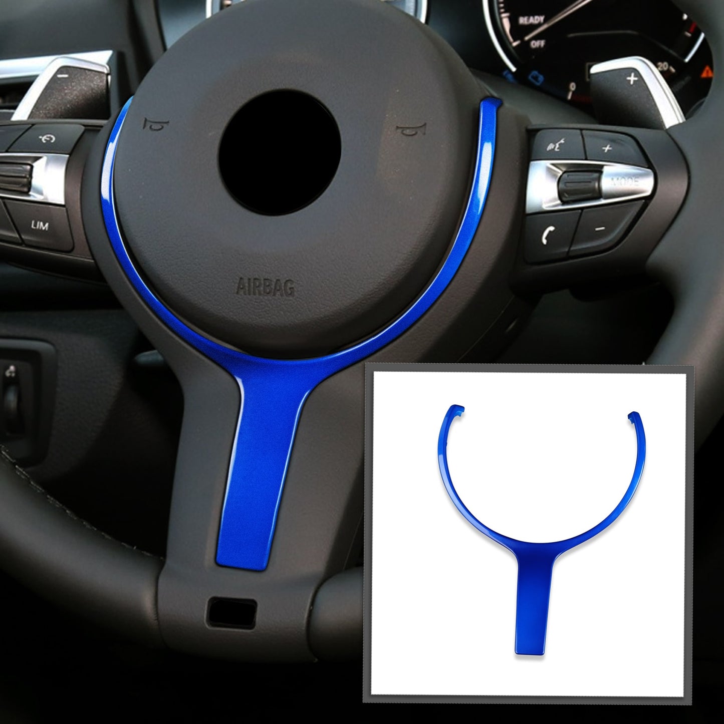 Garniture de volant en fibre de carbone pour BMW pack M
