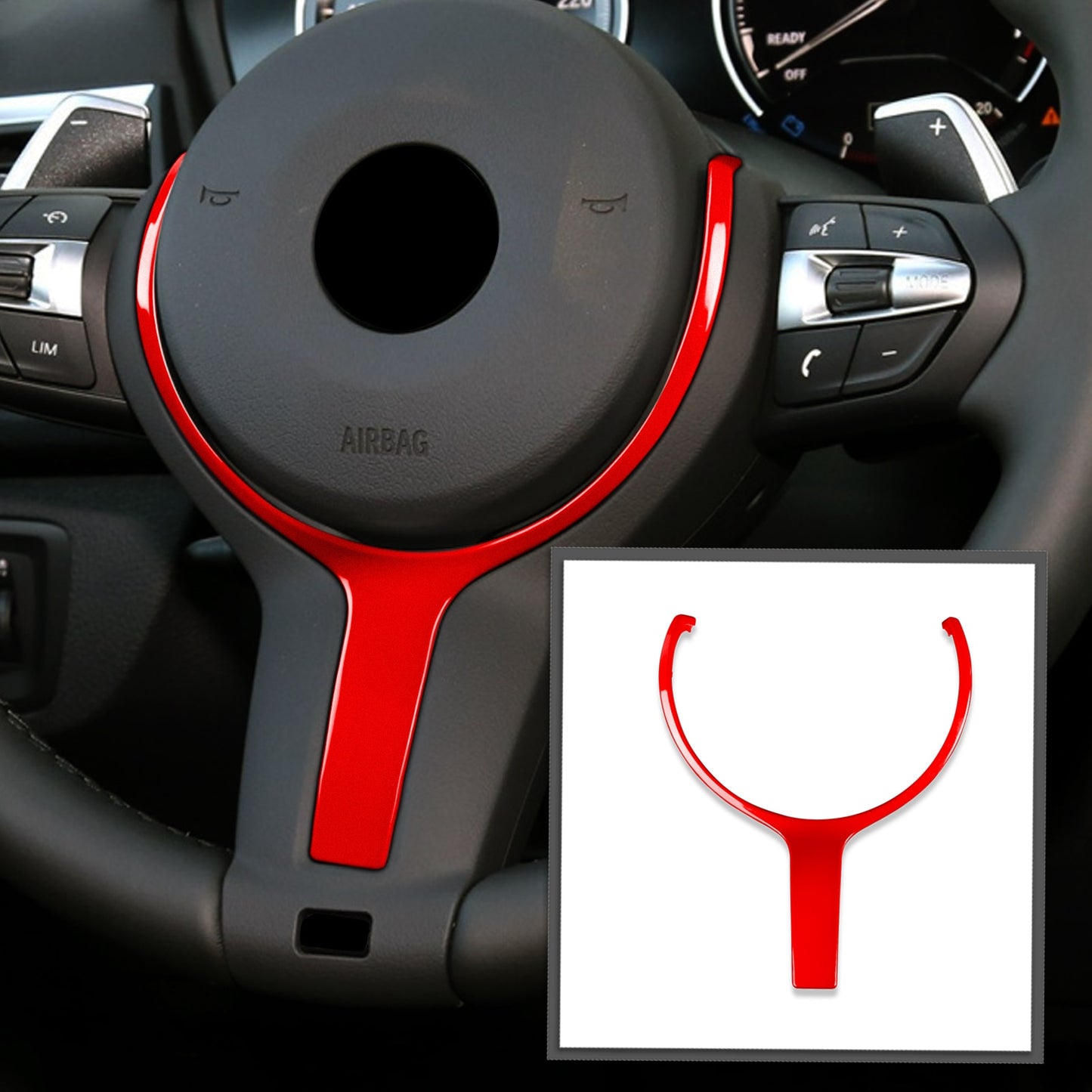 Garniture de volant en fibre de carbone pour BMW pack M