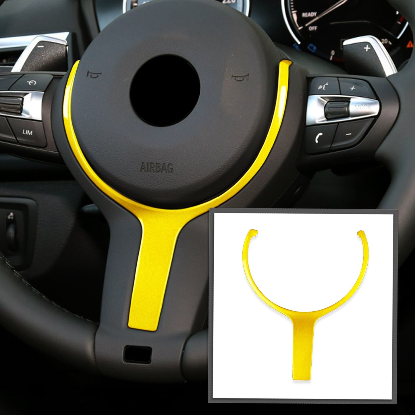 Garniture de volant en fibre de carbone pour BMW pack M