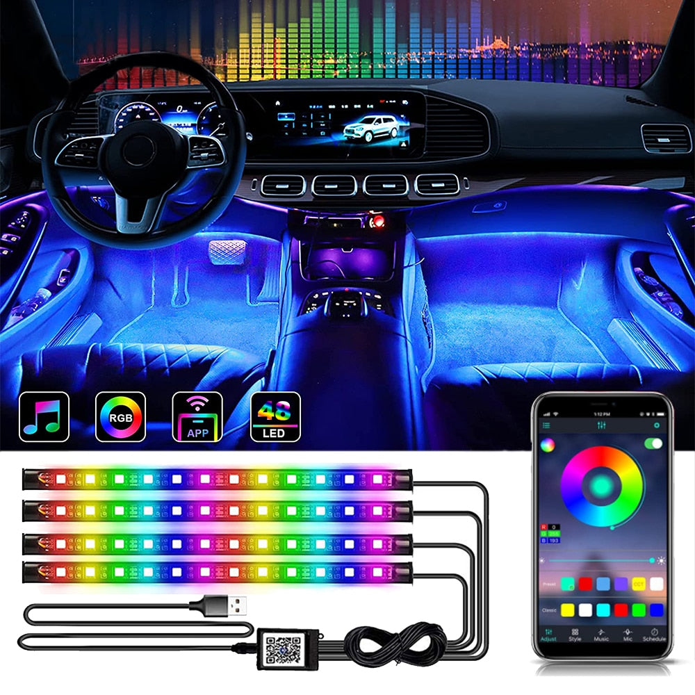Bandes de LED pour intérieur de voiture