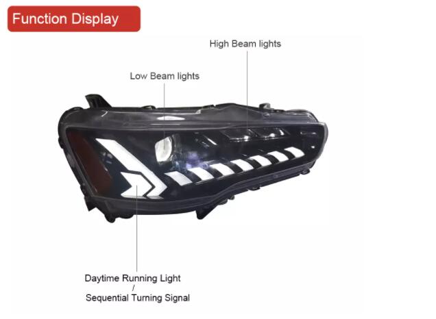 MITSUBISHI LANCER X - Phares avant à LED "Street arrow"
