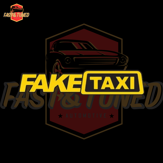 autocollant auto fake taxi