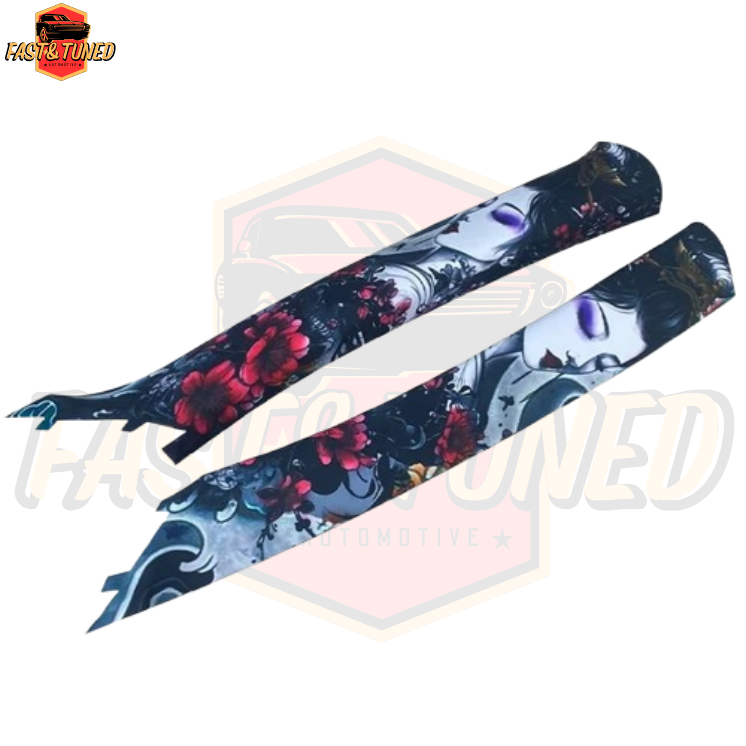 PUNKROSES - Tissu collant décoratif pour montant de pare-brise