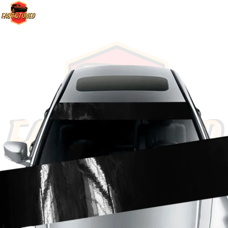 Fond de bande de pare brise noir brillant