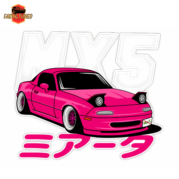 sticker jdm mx5 rose