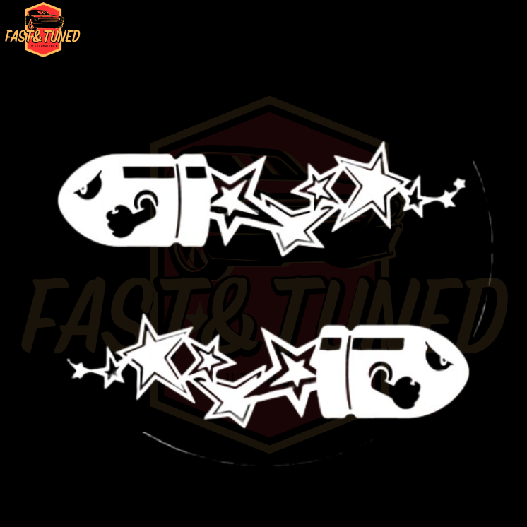 Autocollant projectile