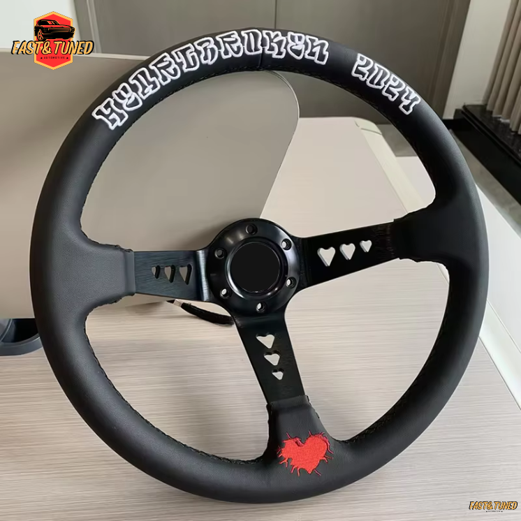 achat volant coeur brodé