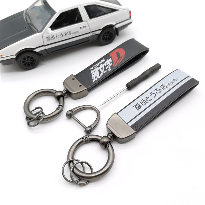 INITIAL D - Porte-clefs en cuir