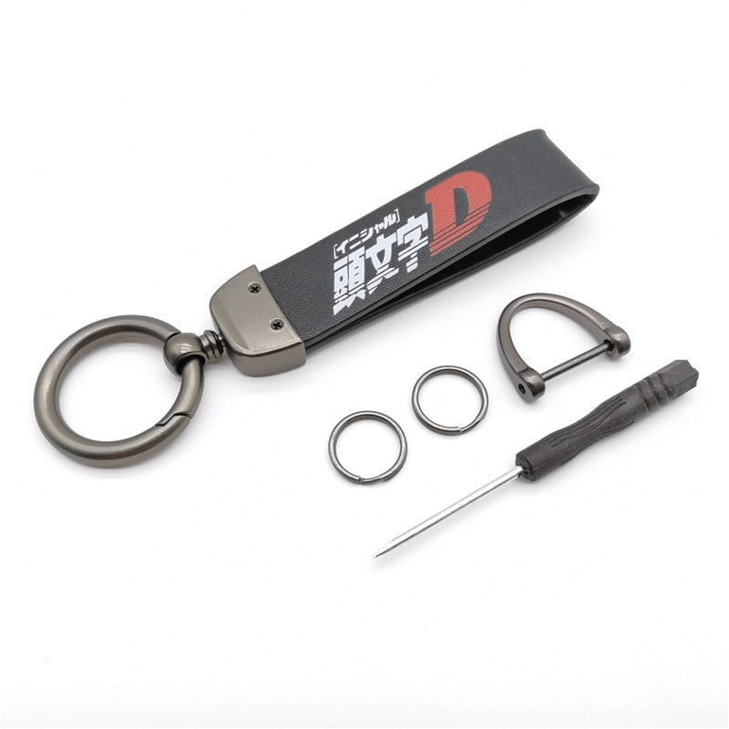 INITIAL D - Porte-clefs en cuir