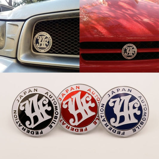 Japan Automobile Federation - Emblème de calandre + porte-clés assorti