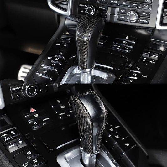 Coque de levier de vitesse en fibre de carbone pour PORSCHE CAYENNE